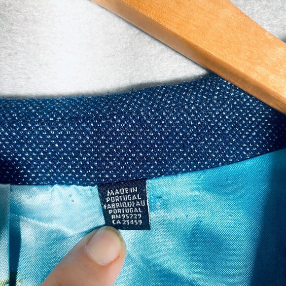 Ted Baker London Blazer Mens 42R Blue Stretch Softshell Sport Coat Jacket - Picture 9 of 15